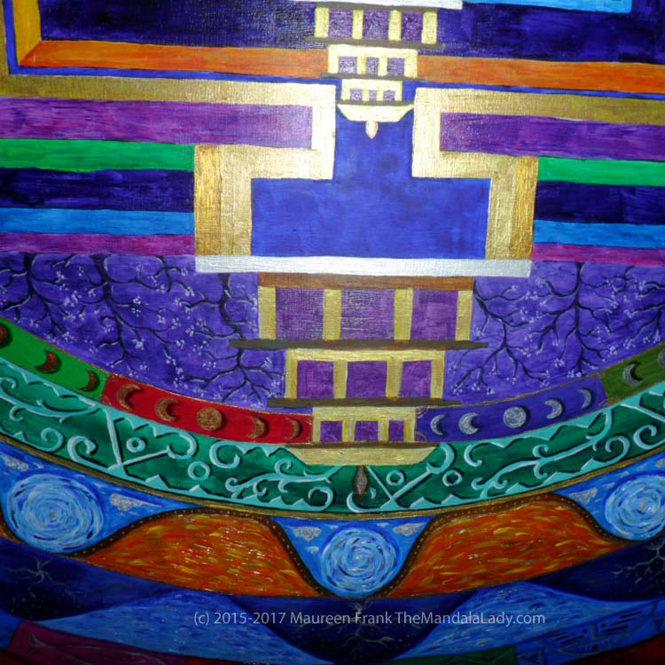 Archangel #1 Mandala: 09 - Tree blossoms - broader view