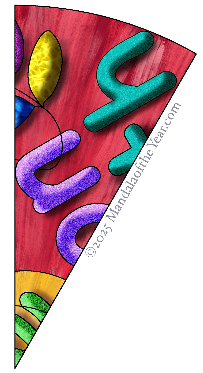 May 2025 Mandala of the Year Section 5: Stillness — in color