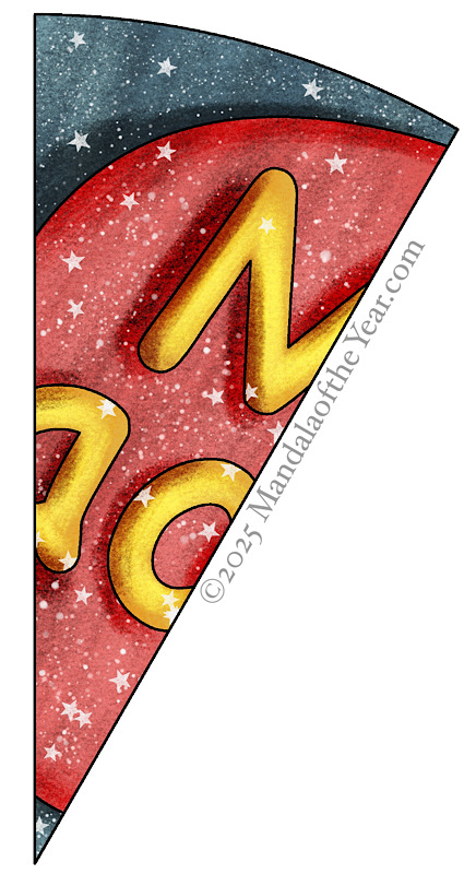 Mandala of the Year 25-12 Sanctuary — in color